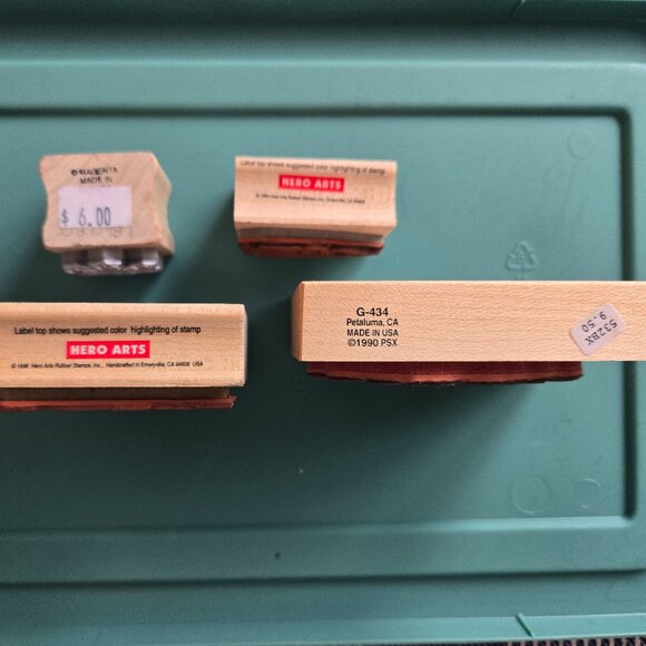 Set of 4 Christmas wooden stamps - Picture 3 of 7